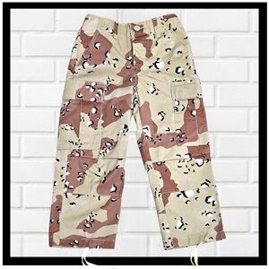 DESERT CAMO Light Tan 6 Pocket Combat Trousers Boys Sz 6